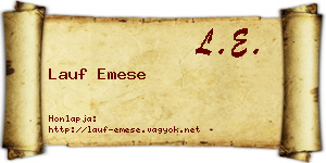 Lauf Emese névjegykártya
